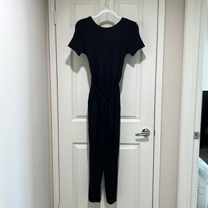 NWT A Pea in the Pod Maternity Black belted Jumpsuit Size XS